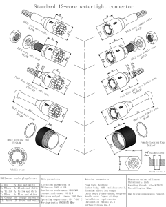 China BH6/8/10/12M Subconn/Seacon Watertight connectors Circular 10 manchengmarine subconn watertight connector